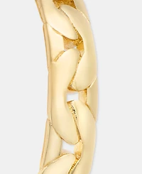 Dkny Chain Open Dynamic Hoop Earrings