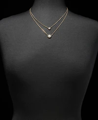 Dkny Mother of Pearl Inlay Double Row Necklace