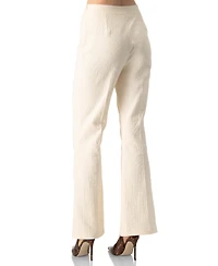 Ivonne Women's Wide-Leg Textured Trousers with Side Zipper
