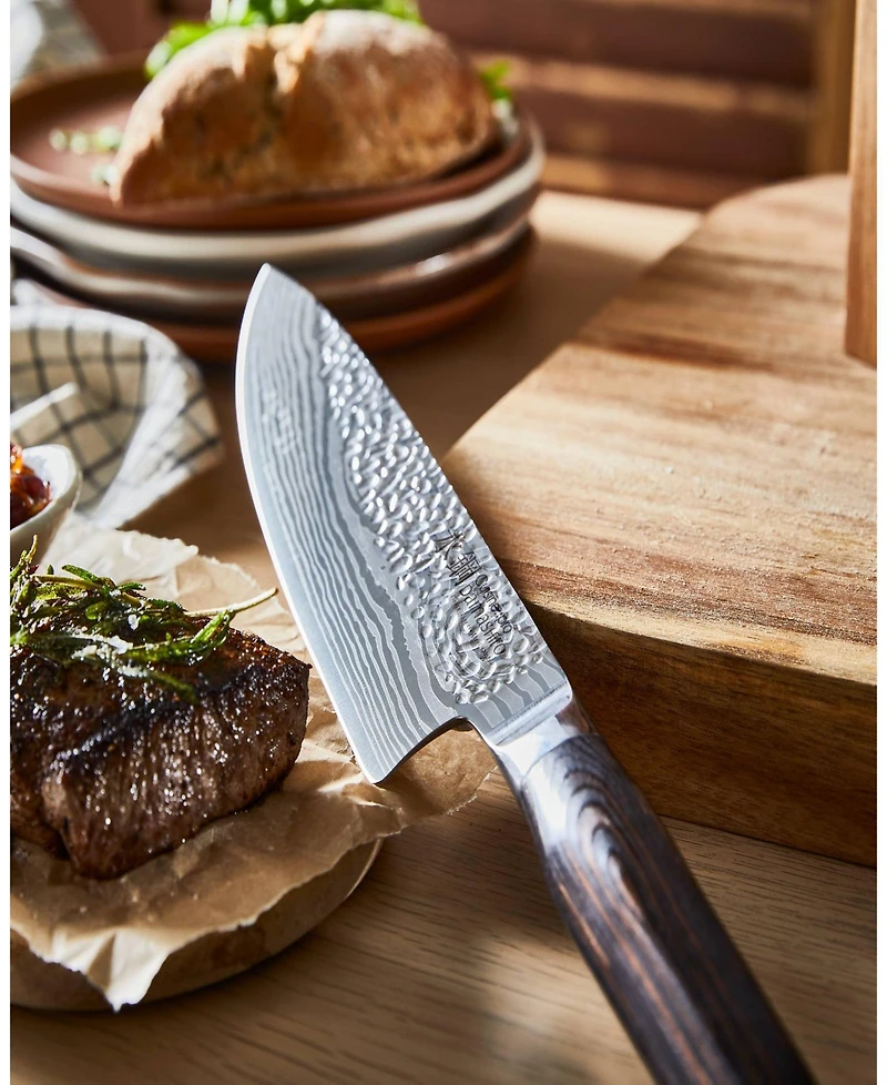 Cuisine::pro Damashiro Emperor Stainless Steel 7-Pc. Makoto Knife Block Set