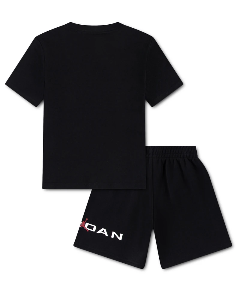 Jordan Boys' 4-7X Stretch T-Shirt & Shorts, 2-Piece Set