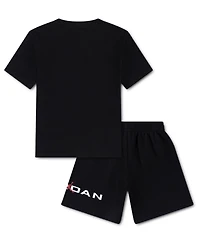 Jordan Boys' 4-7X Stretch T-Shirt & Shorts, 2-Piece Set
