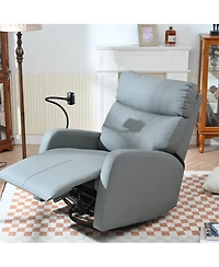 Clihome 360° Swivel Recliner Chair with Footrest - Overstuffed Rocker Glider,Living Room