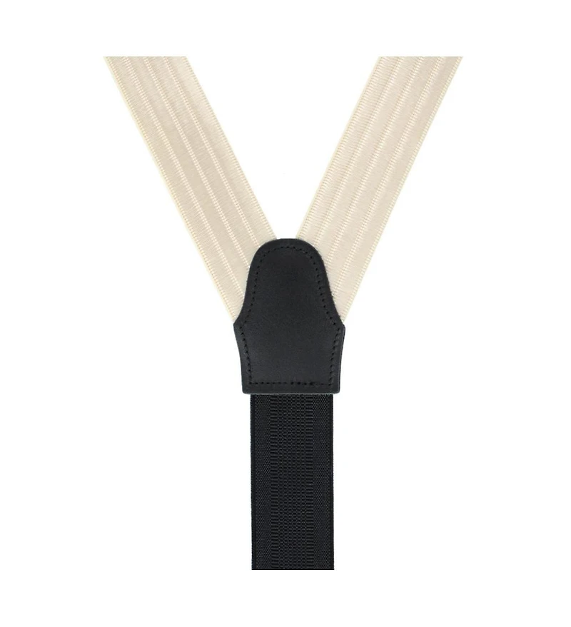 Trafalgar Men's Jefferson Brushed Pinstripe Elastic Formal End Suspenders