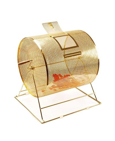 Gse Games & Sports Expert Raffle Drum,X-Large Brass Raffle Ticket Spinning Cage, Holds 15,000 Tickets or 500 Ping Pong Balls