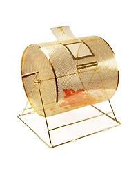 Gse Games & Sports Expert Raffle Drum,X-Large Brass Raffle Ticket Spinning Cage, Holds 15,000 Tickets or 500 Ping Pong Balls