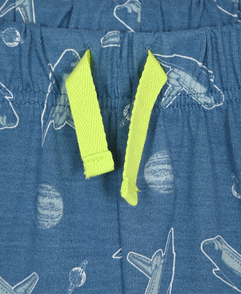 Max & Olivia Boys' 6-18 Nasa Top Shorts, 2-Piece Pajama Set