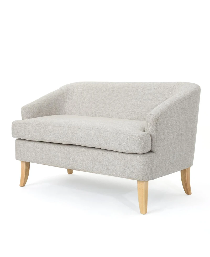 Streamdale Furniture Mid-Century Modern Loveseat with Flared Legs and High-Density Foam