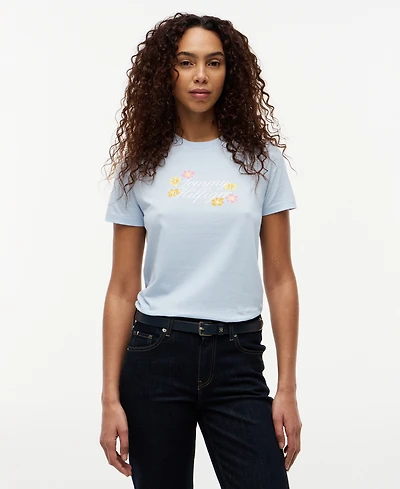 Tommy Hilfiger Women's Graphic Floral Crew Neck T-Shirt