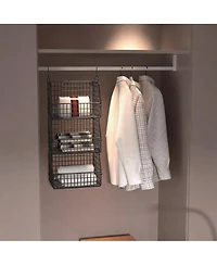 Yigii 5-Piece Stackable Wire Storage Baskets