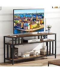 gaomon Tv Stand for up to in, Entertainment Center with Open Storage Shelves, Media Console Table