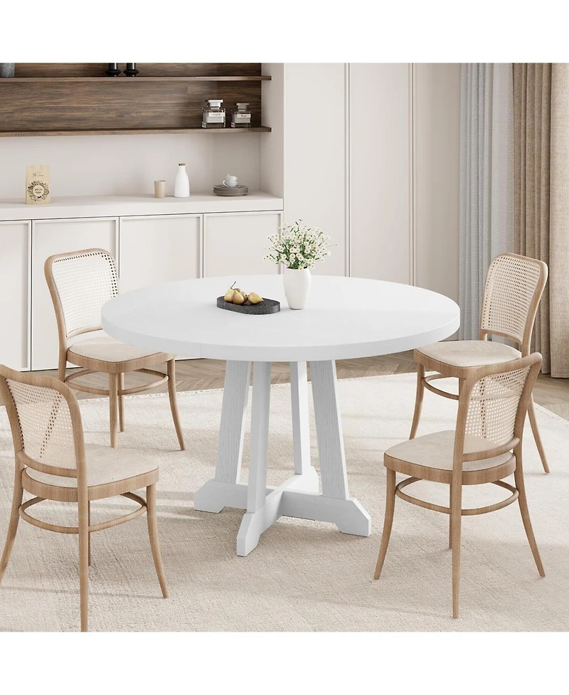 Gaomon Kitchen Table Dining Table for 4 to 6 People 47 Inch Round Dining Table Wooden Kitchen Table