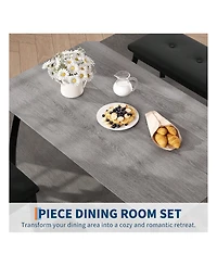 Gaomon Kitchen Table Home Dining Table Set For 4 Wooden Kitchen Table for Dining Room, Home Office, Living Room