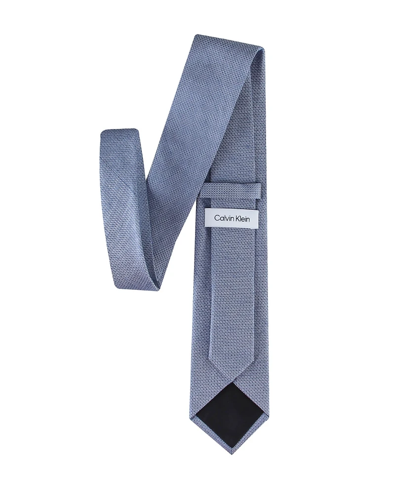 Calvin Klein Men's Textured Solid Silk & Linen Blend Tie