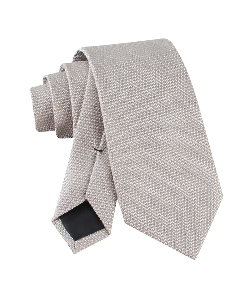 Calvin Klein Men's Textured Solid Silk & Linen Tie