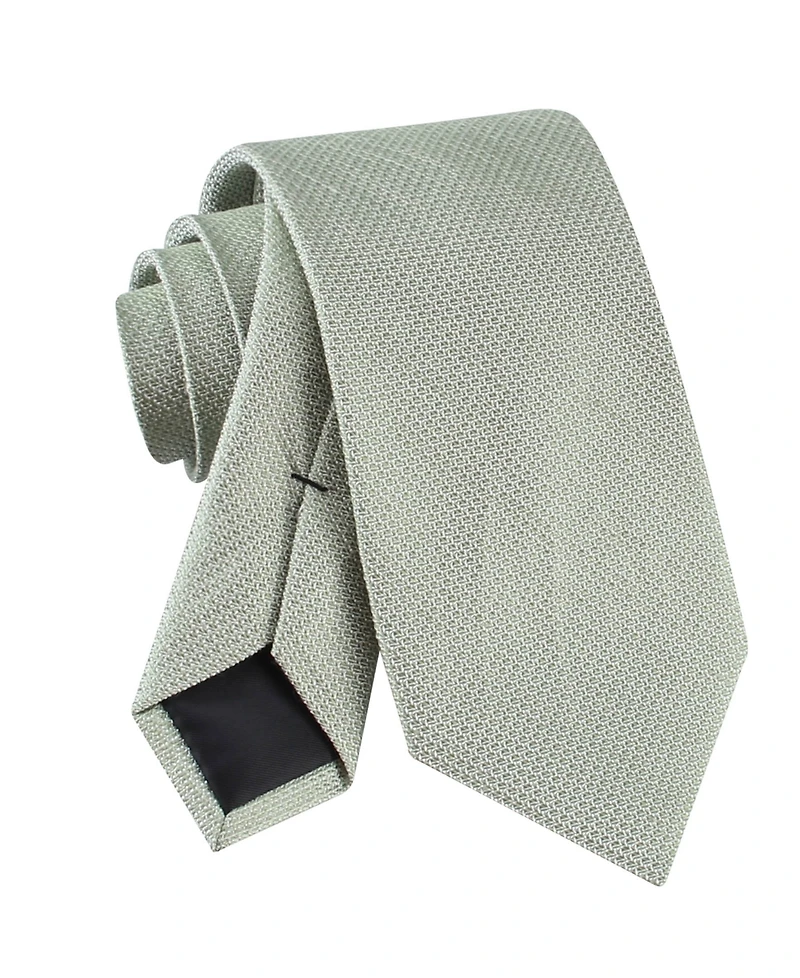 Calvin Klein Men's Textured Solid Silk & Linen Blend Tie