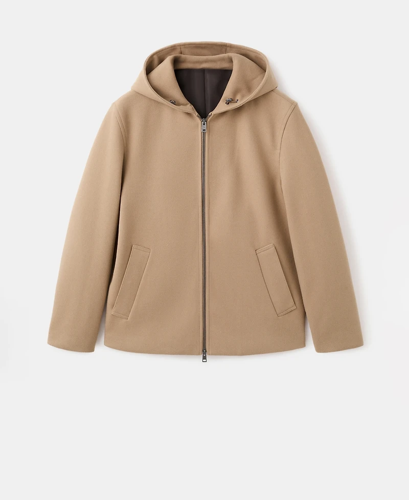 Mango Men's Hood Wool Jacket