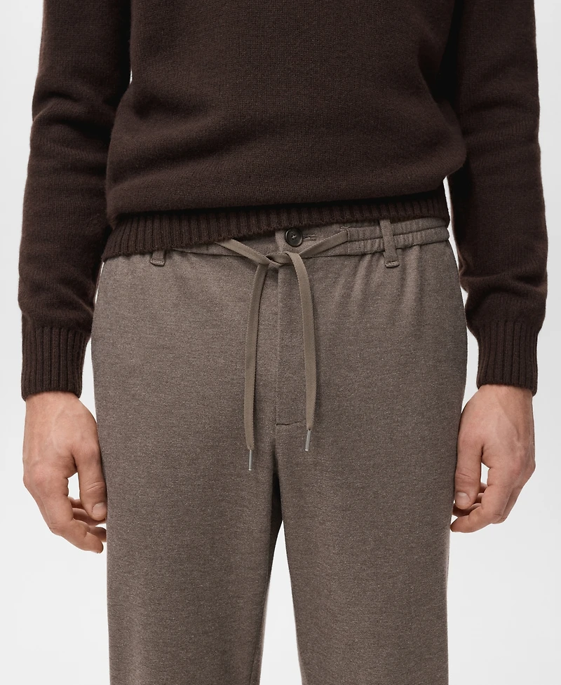 Mango Men's Slim-Fit Flannel Pants