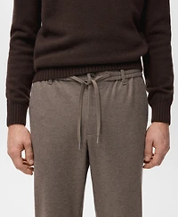 Mango Men's Slim-Fit Flannel Pants