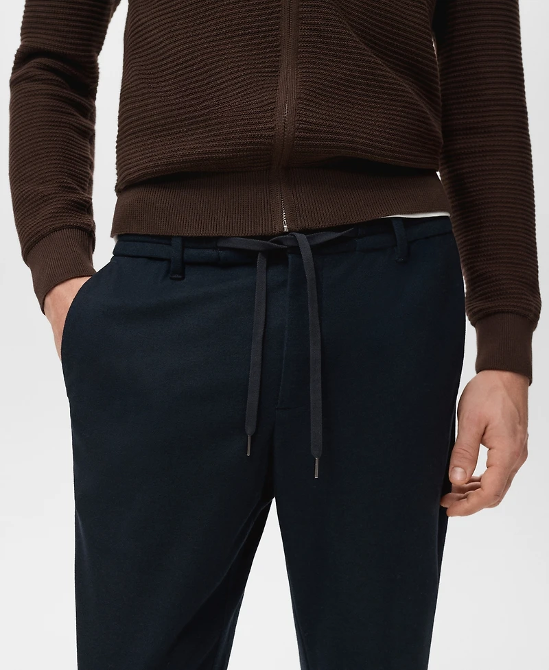 Mango Men's Slim-Fit Flannel Pants