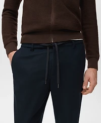 Mango Men's Slim-Fit Flannel Pants