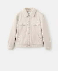 Mango Men's Fleece Lining Denim Jacket