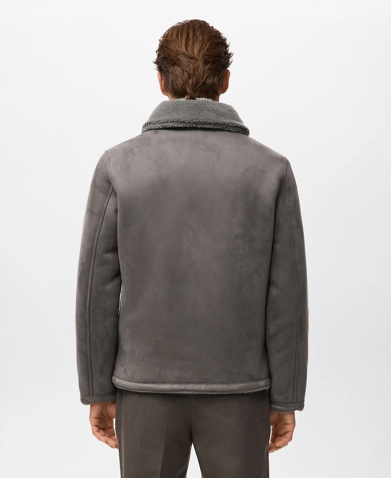 Mango Men's Fleece Lining Double Face Jacket