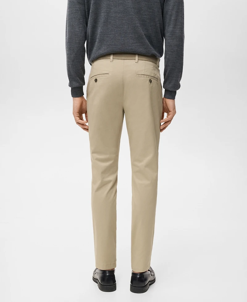 Mango Men's Prato Cropped Tapered Chino Pants