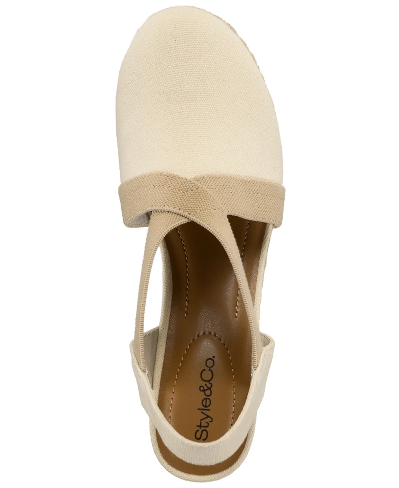 Style & Co. Women's Siennaa Round Toe Wedge Espadrilles Sandals, Macy's Exclusive