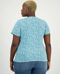 Style & Co Plus Short-Sleeve Henley Top