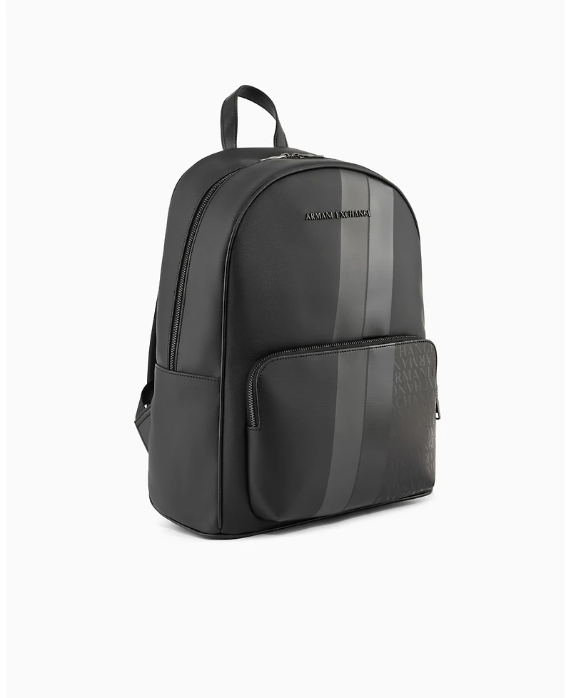 A|X Armani Exchange Men's Striped Logo Details Backpack