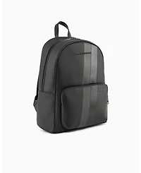 A|X Armani Exchange Men's Striped Logo Details Backpack