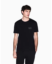 A|X Armani Exchange Men's Black and Gold Crewneck T-Shirt