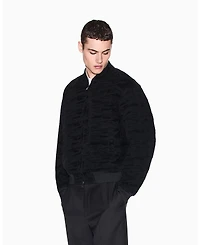 A|X Armani Exchange Men's Jacquard Camouflage Bomber Jacket