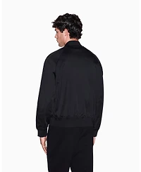 A|X Armani Exchange Men's Black and Gold Bomber Jacket