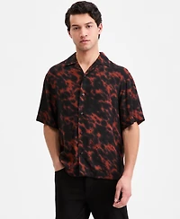 Hugo Boss Men's Printed Short-Sleeve Oversized Camp Shirt