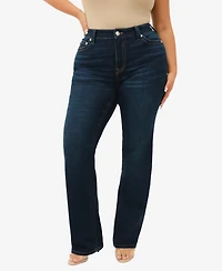 True Religion Plus Billie Straight Mid Rise Jeans