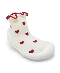 Komuello Baby Girls First Walk Sock Shoes Sweet Hearts
