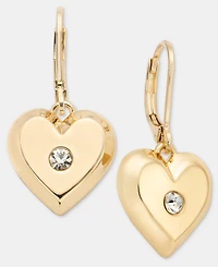 Karl Lagerfeld Paris Crystal Heart Drop Earrings