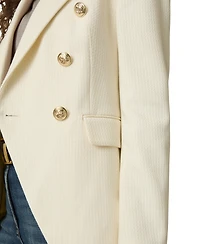 Reiss Women's Tailored Fit Textured Double Breasted Blazer