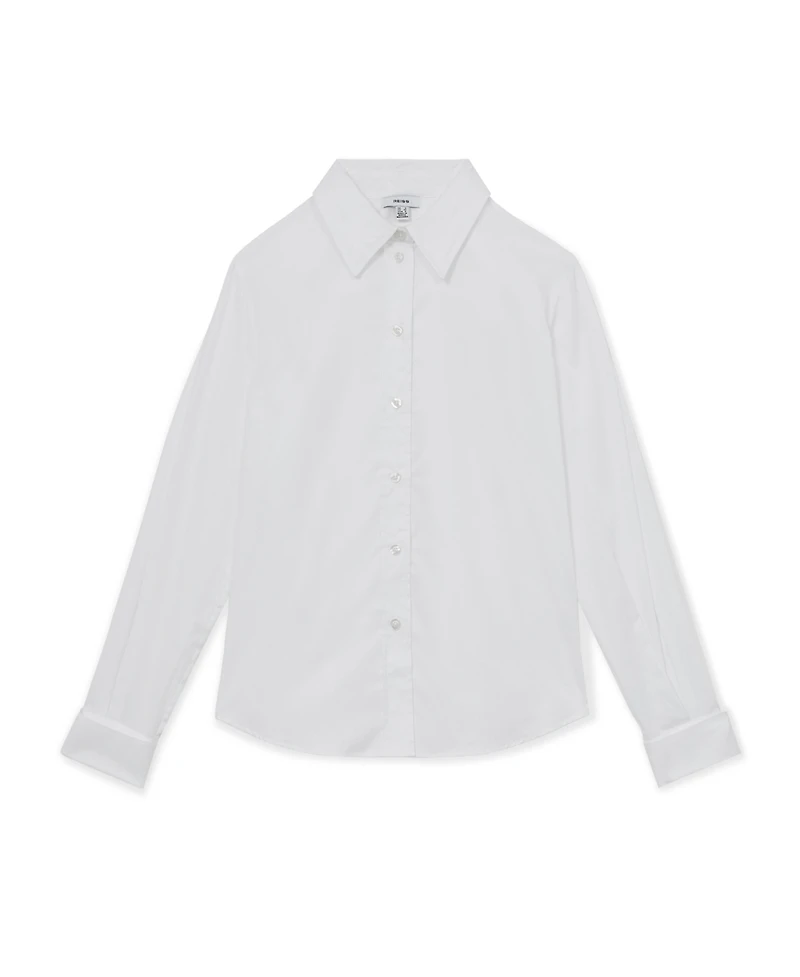 Reiss Women's Cotton-Sateen Folded-Cuff Shirt