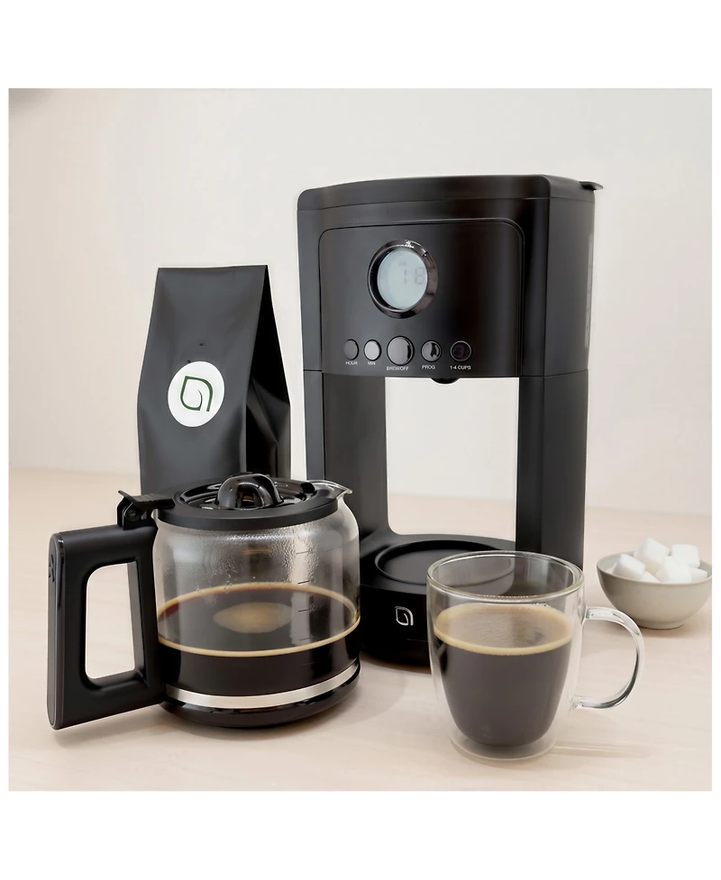 Willow Kitchen 12 Cup Coffee Maker – Programmable Brewing Options with Timer, Beautiful Design, Glass Pot