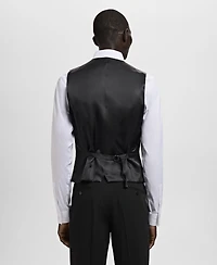 Mango Men's Super Slim-Fit Stretch-Fabric Suit Vest