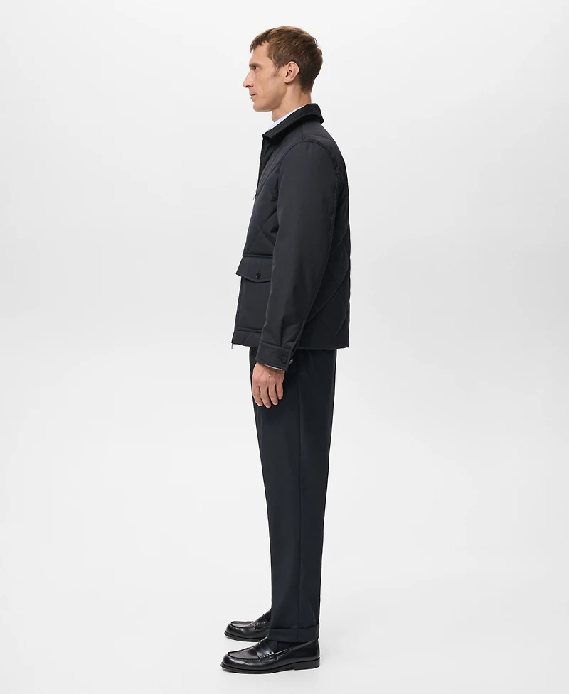 Mango Men's Quilted Water Repellent Jacket