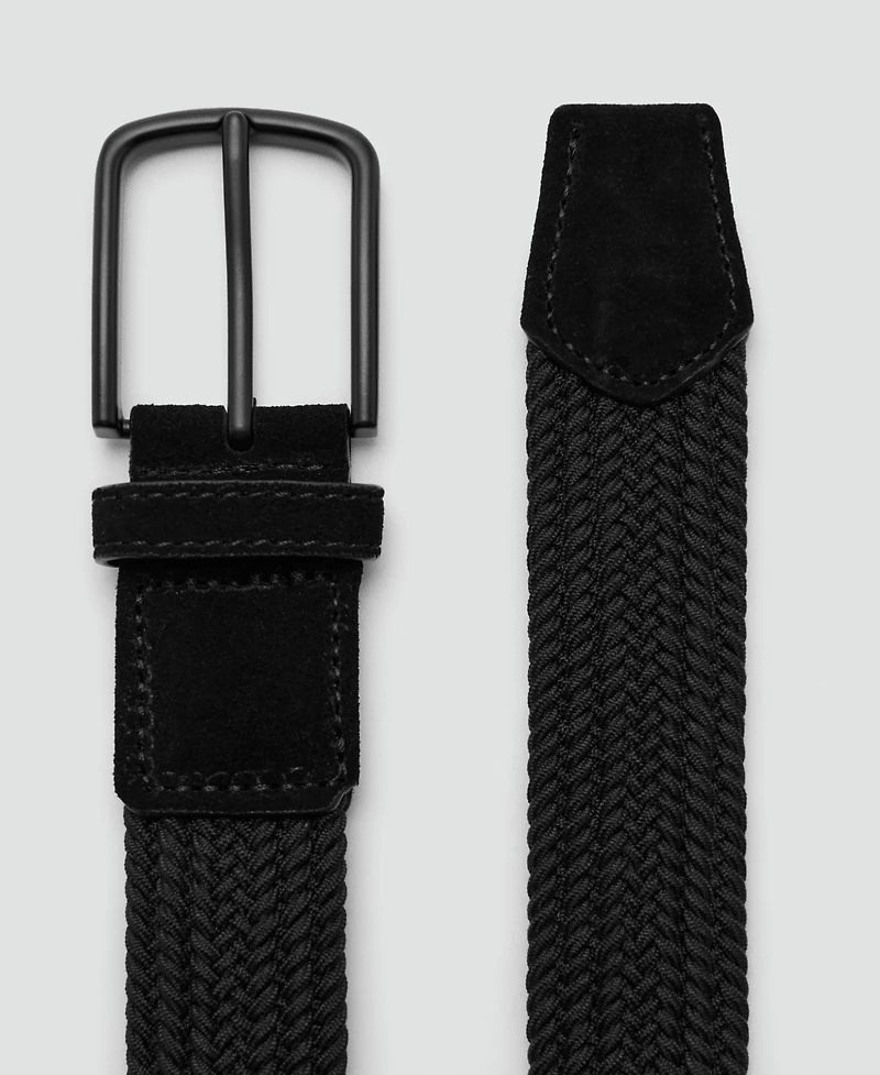 Mango Men's Braided Elastic Belt