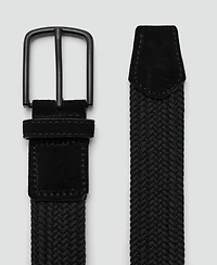 Mango Men's Braided Elastic Belt
