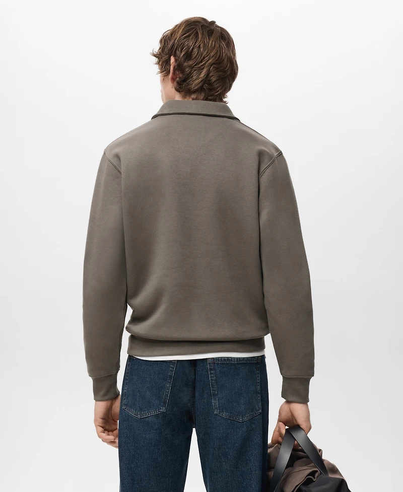 Mango Men's Regular-Fit Polo Sweatshirt