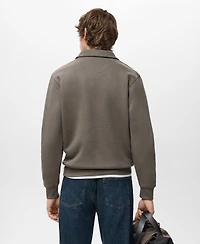 Mango Men's Regular-Fit Polo Sweatshirt