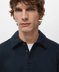 Mango Men's Regular-Fit Polo Sweatshirt