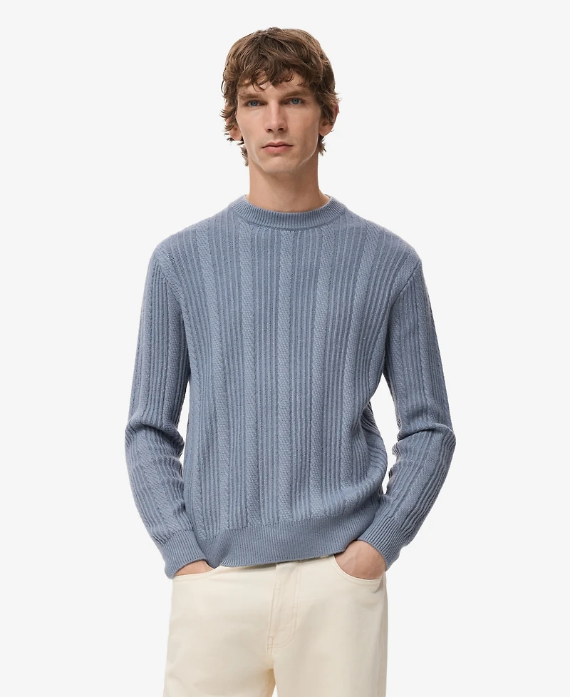 Mango Men's Structured Knitted Sweater